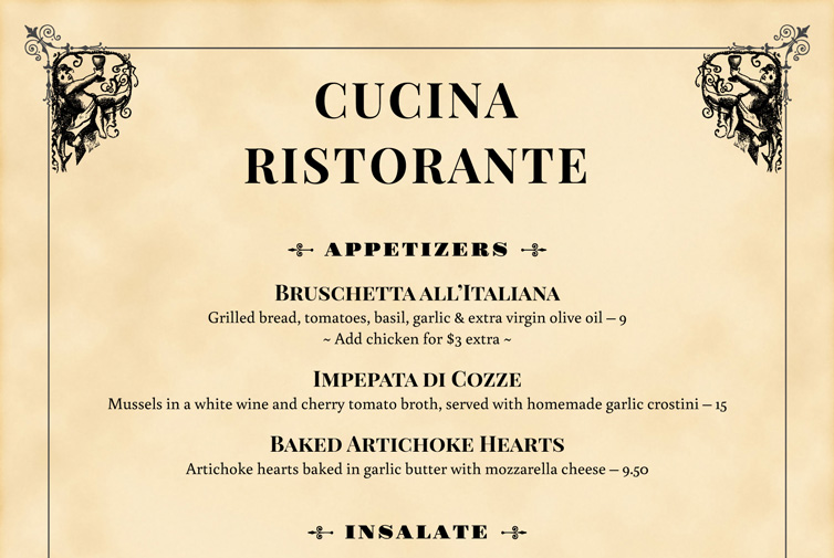 Restaurant Menu Maker: Design, Create, and Print Custom Restaurant