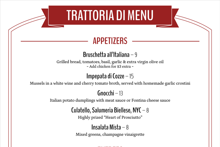 Menu Maker Design software