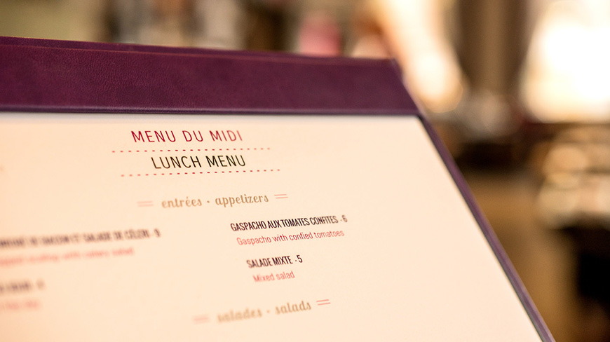 menu cover with iMenuPro menu
